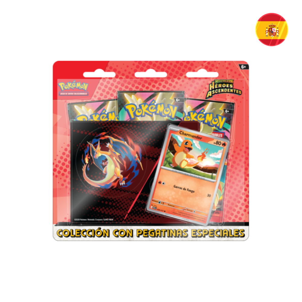 Blíster Charmander 3 sobres de Héroes ascendentes